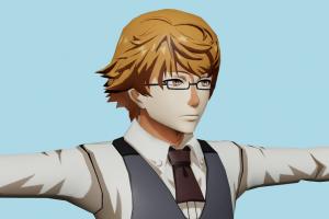 Nishiki Nishio Tokyo-Ghoul, man, male, people, human, xna, characters, rigged